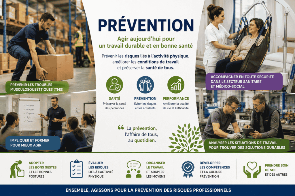 Prévention des risques professionnels en Vendée avec formation gestes et postures, PRAP IBC et PRAP 2S